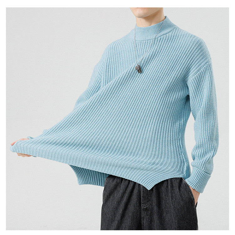Half High Neck Sweater For Men