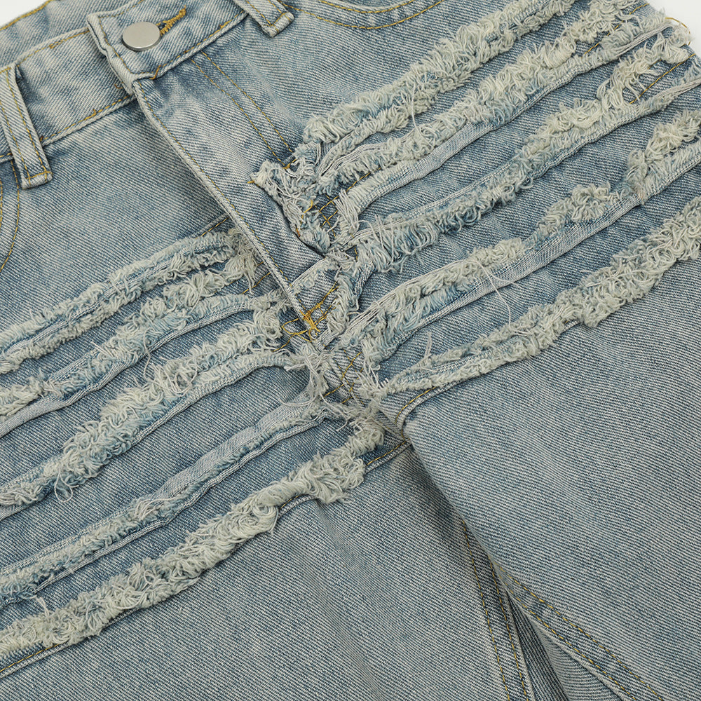 Niche Loose Denim Trousers Men's Design Sense