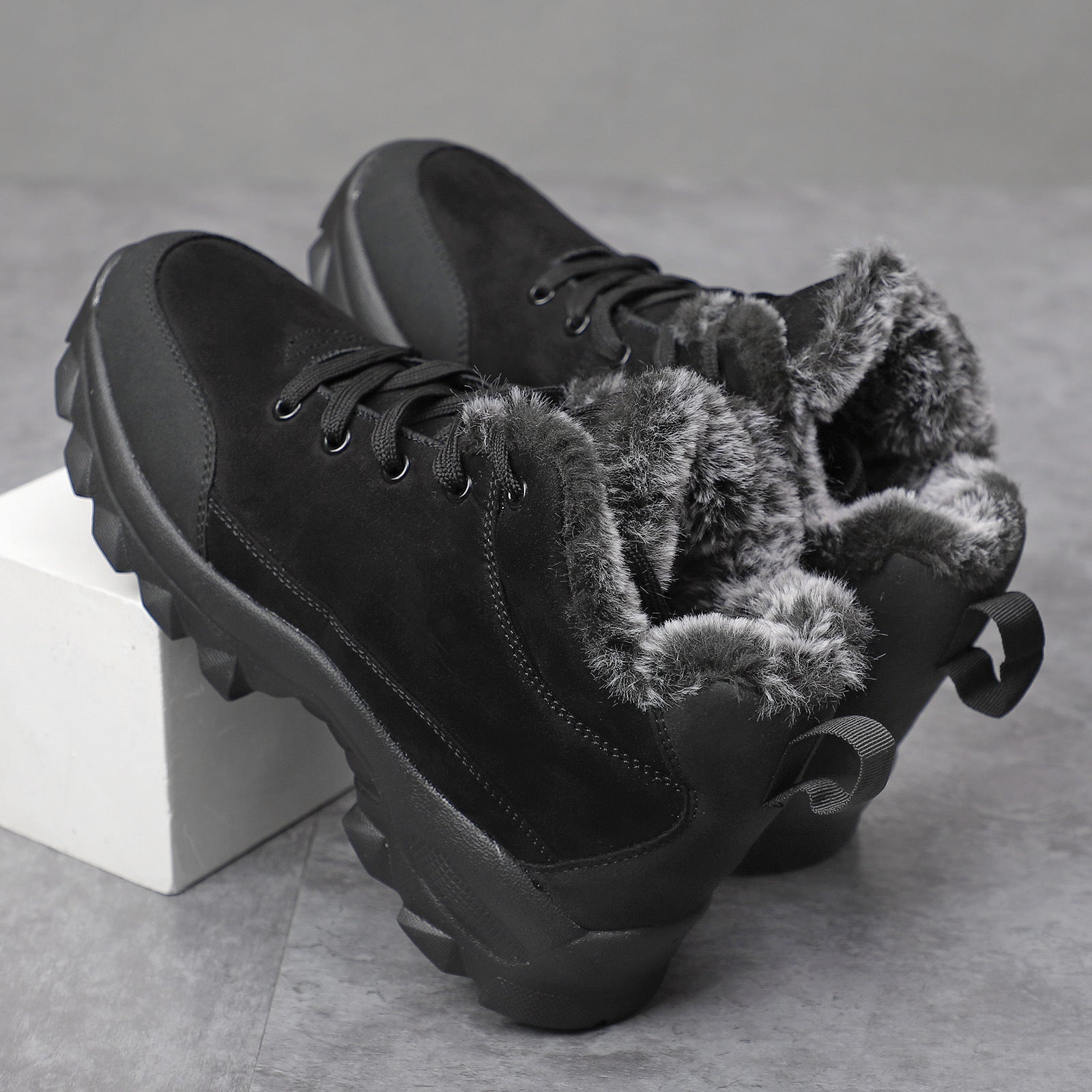 Men's Snow Boots Warm With Plush In Winter