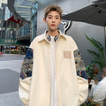 Spring New Hong Kong Style Stitching Long-sleeved Shirt
