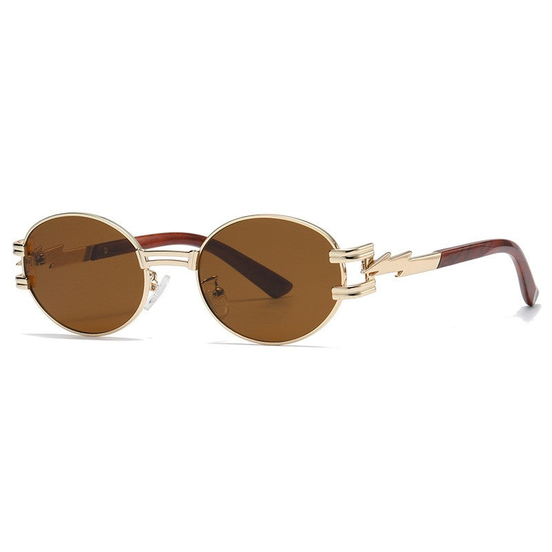 Round Frame Trendy Sun Protection Sunglasses