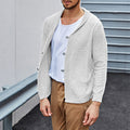 Sweater Men's Solid Color Slim Cardigan Buttoned Sweater