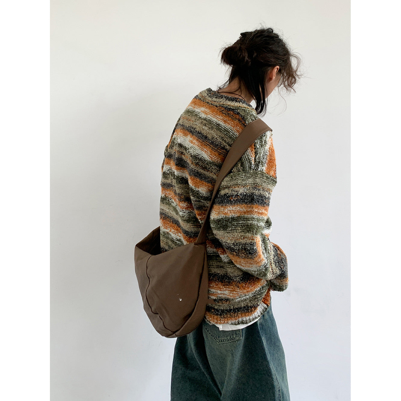Japanese Street Harajuku Style Knitted Cardigan Gradient Sweater