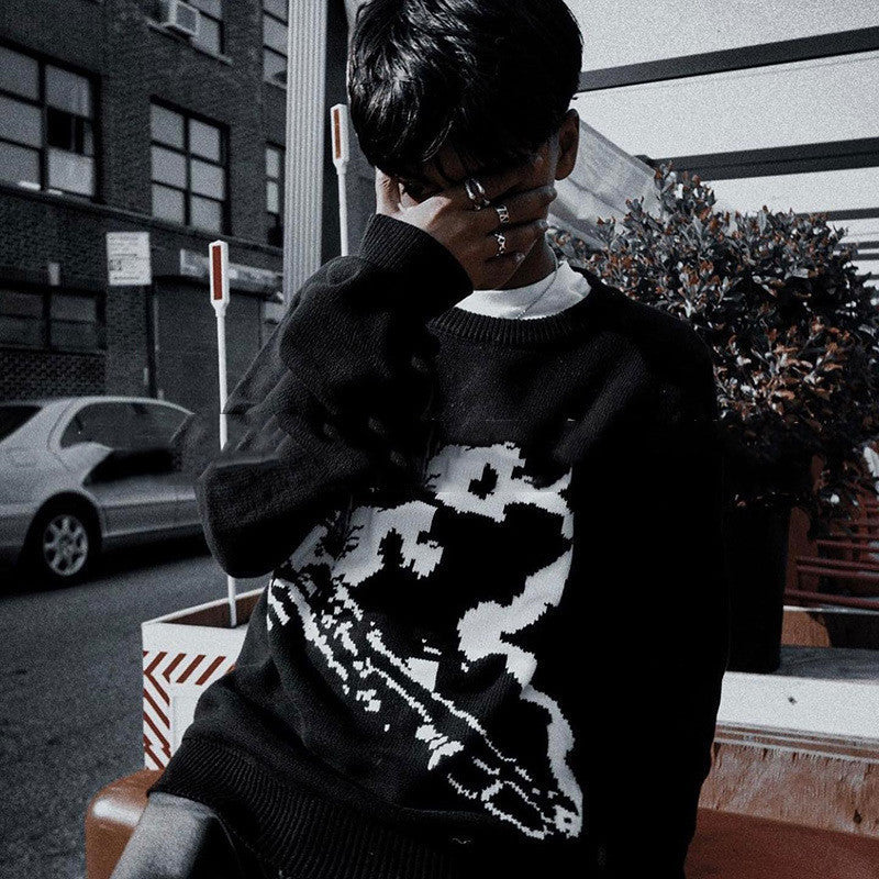 Women's Sweater Top Jacket Harajuku Knit Long Sleeve