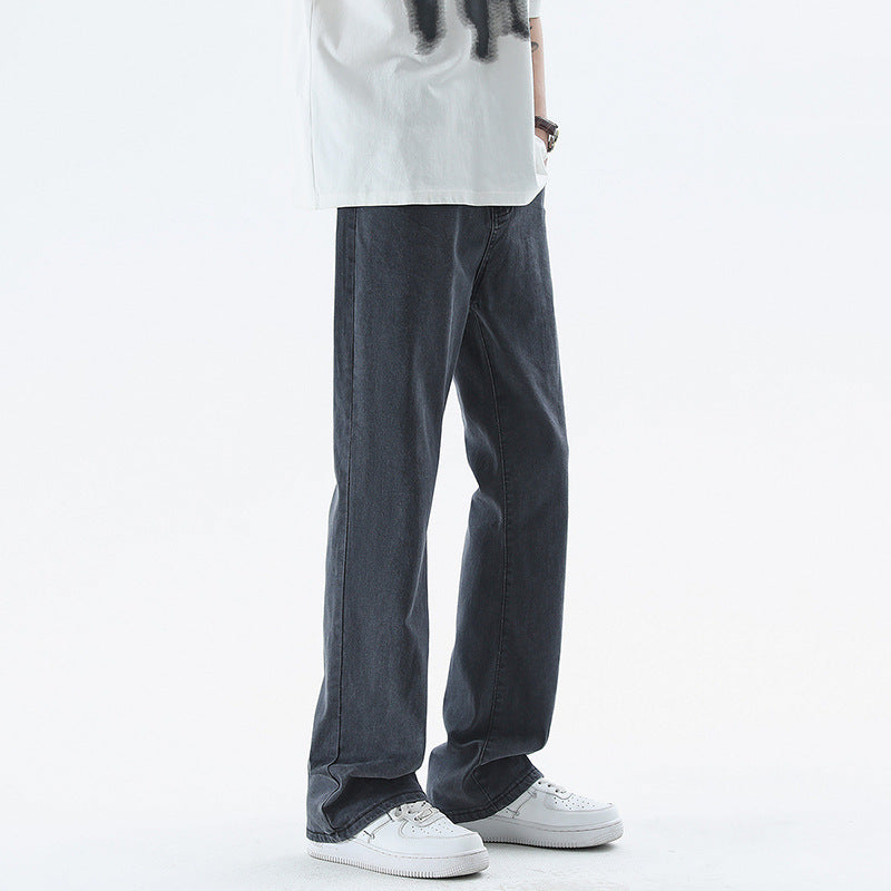 Men's Casual American Washed Foggy Gray Jeans