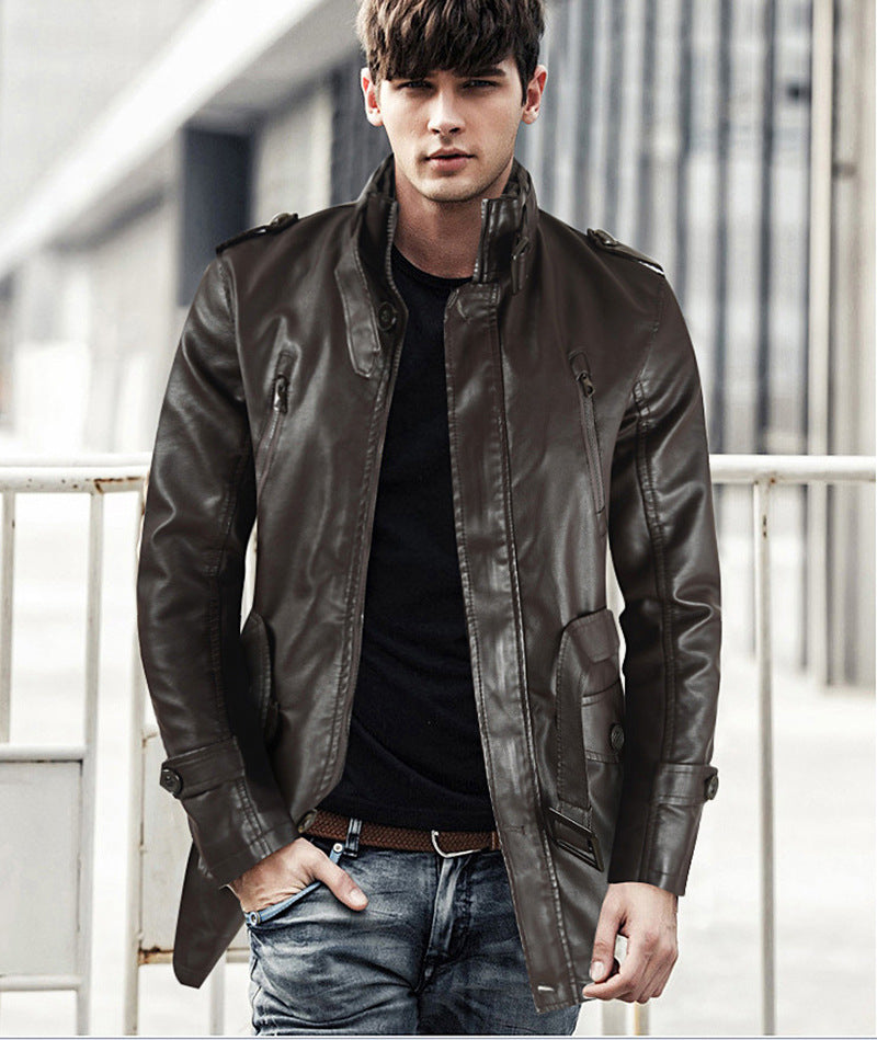 Autumn And Winter New Style Stand Collar Fleece-lined Thickened Coat