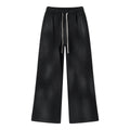 American Street Fashion Style For Men And Women Distressed Fleece Straight Wide-leg Casual Pants