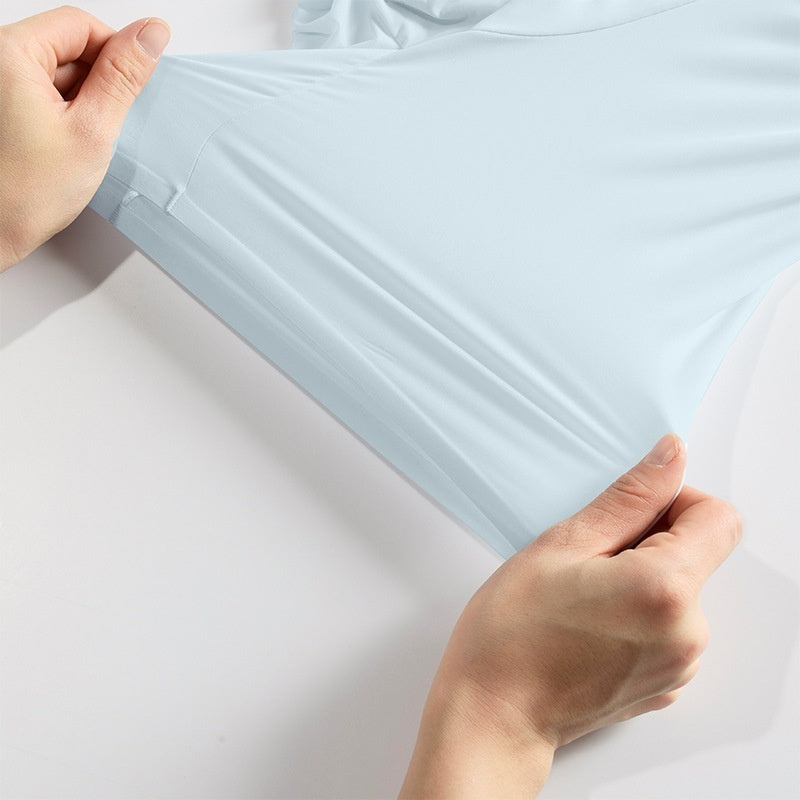 Summer New Men's Ice Silk Underwear Pure Color Seamless Quick-drying