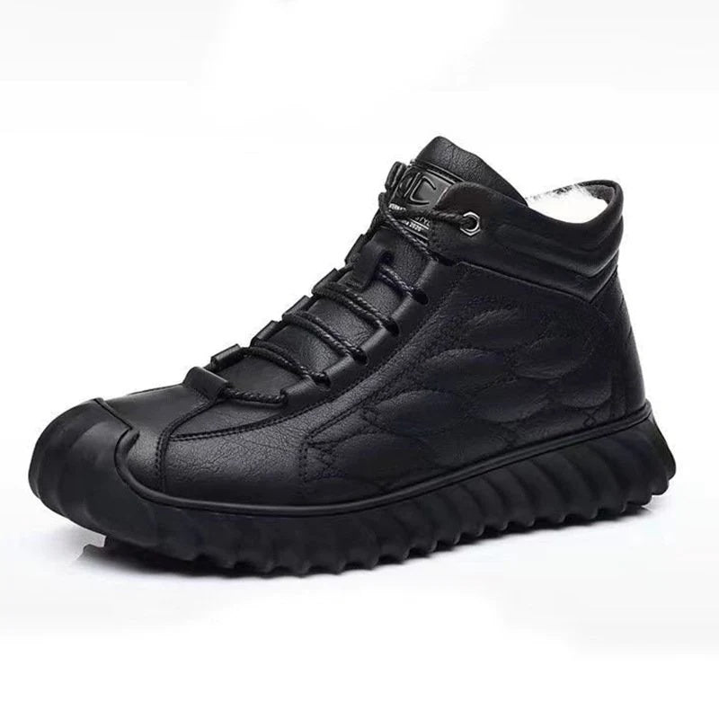 Thick Cotton Men's Winter New Fleece-lined Warm Casual Shoes