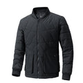 Stand Collar Simple Plaid Cotton-padded Coat Lightweight Warm Jacket Casual Trendy
