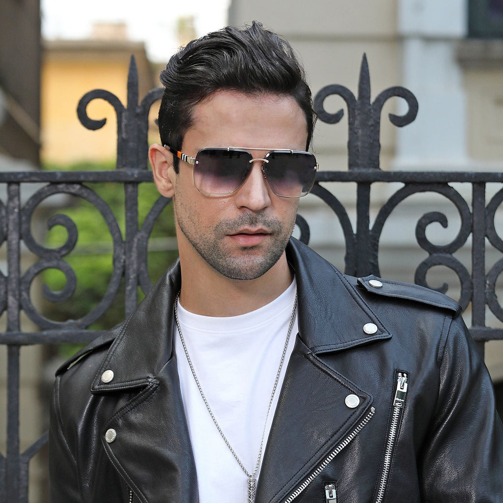Retro Square Frame Men's Sunglasses