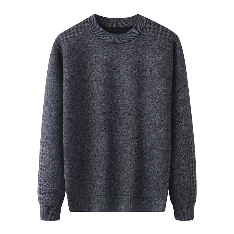 Aokang Plus Velvet Padded Dad Outfit Autumn And Winter Sweater