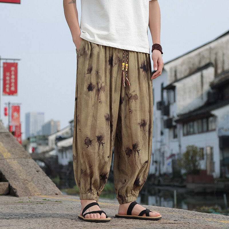 Summer Men's Thin Breathable Fashion Casual Pants