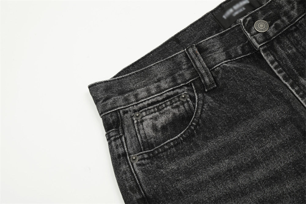 Ripped Do The Old Cowboy Trousers Men's Punk Loose