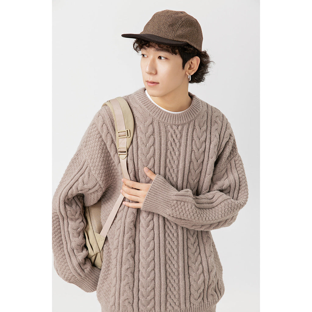 Japanese-style Retro Brocade Same Round Neck Sweater