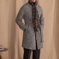 Fleece Long Man trench coat
