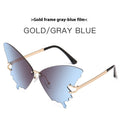 New Butterfly Sunglasses Female Fashion Large Rim Gradient Color Sunglasses