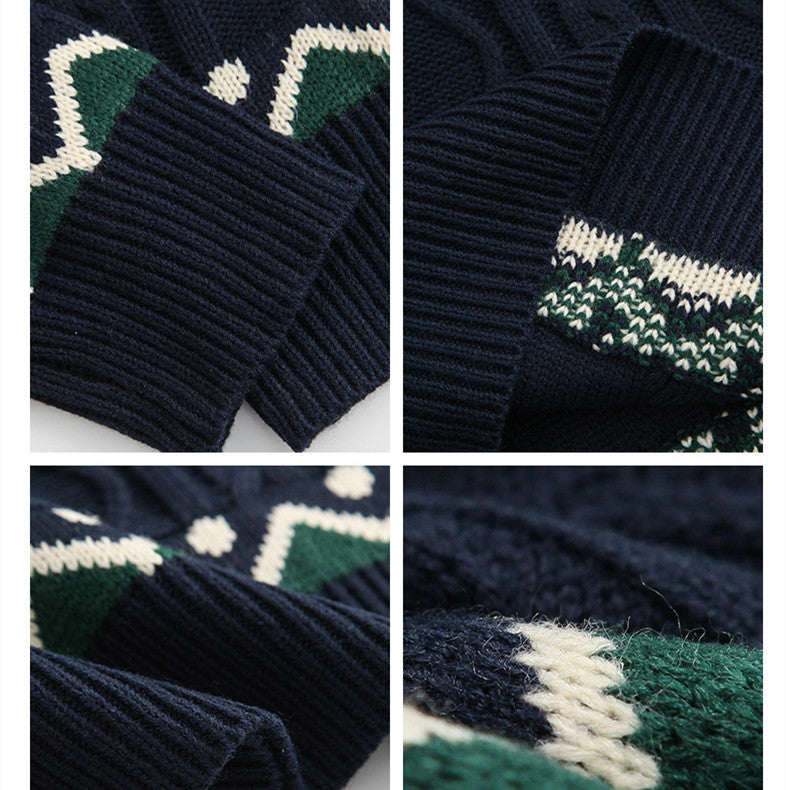 Knitwear Crew Neck Tops For Boys And Girls