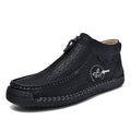 Slip-on Men's Leather Shoes Low-top Plus Size Loafers