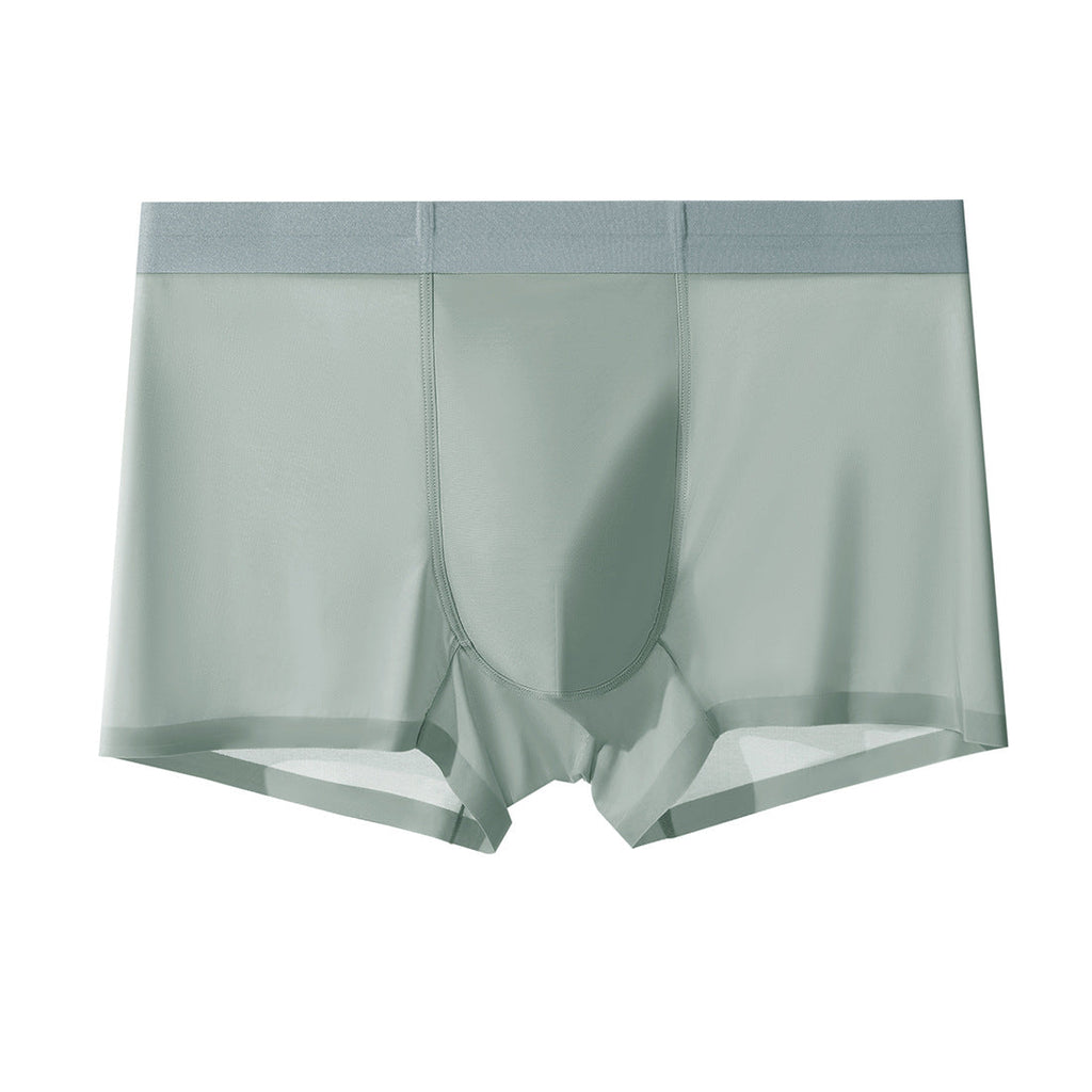 20D Nylon Seamless Quick-drying Boxer Briefs In Ice Silk Fabric