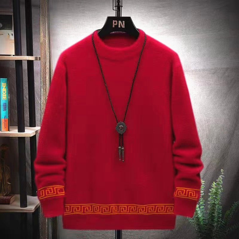 Mink High Collar Sweater Men's