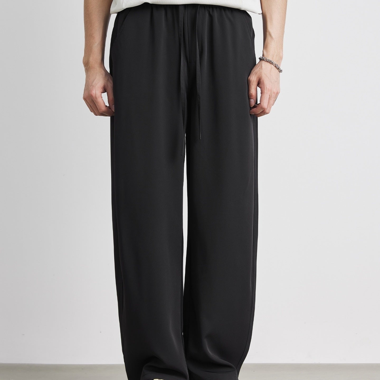 Summer Ice Silk Cool Casual Pants Men's New Draping Effect Loose