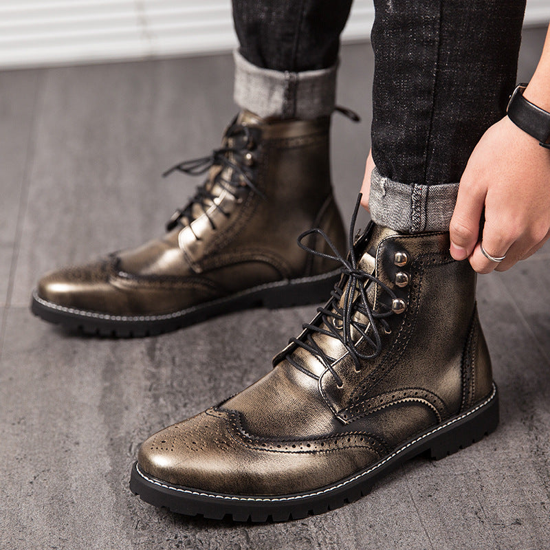 Men's And Women's Fashion High-top British Style Martin Boots