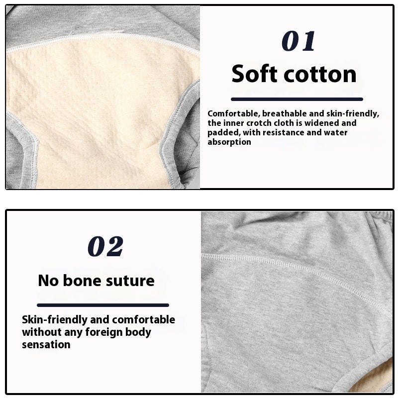 Adult Urine-proof Underwear Men's And Women's Pure Cotton Breathable Keep Dry