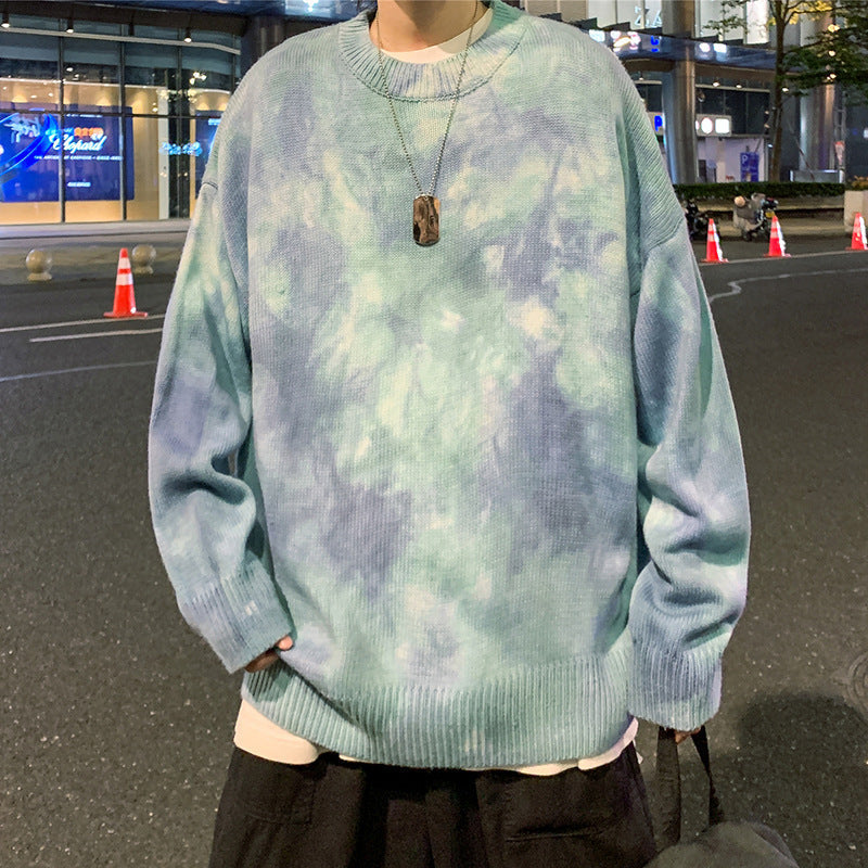 Men's Loose Korean Style Trendy Personality Hong Kong Style Sweater