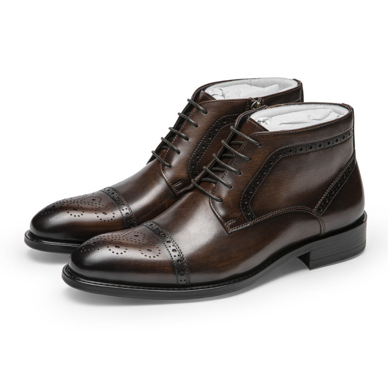 Men's Business Suit Leather  Boots