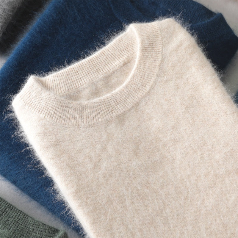 Cashmere Round Neck Pullover Thickened Woolen Bottoming Sweater