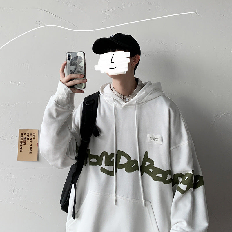 Hooded Long-sleeved Casual Collarless Sweater