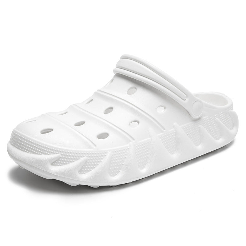 Couple Sandals And Slippers Baotou Hollow, Breathable, Lightweight Casual Two-wear Beach Shoes Hole Shoes