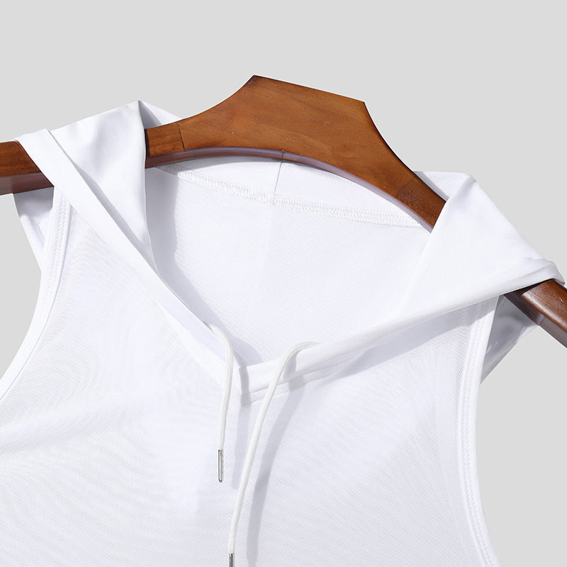 Men's Solid Color Sheer Sexy Vest