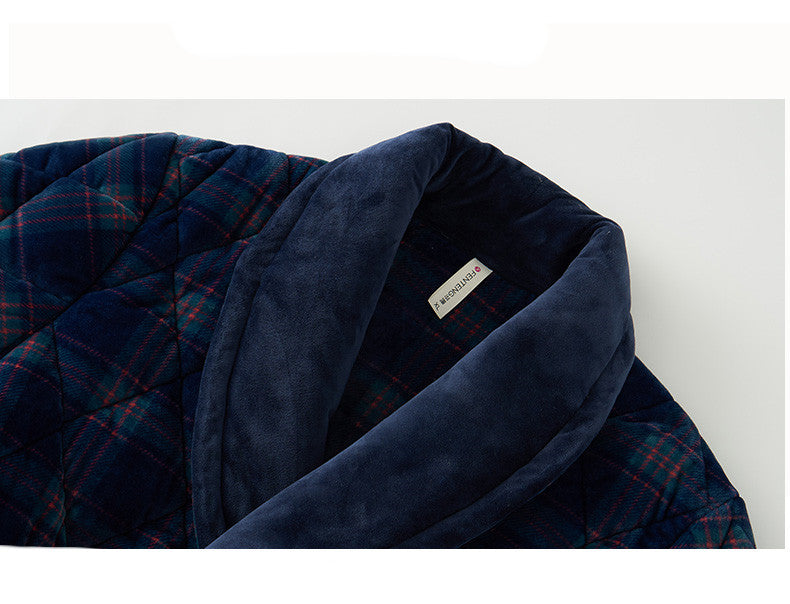 Plush Mid-length Female Bathrobe Home Service