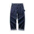 Men's Multi-pocket Striped Outdoor Primary Color Jeans