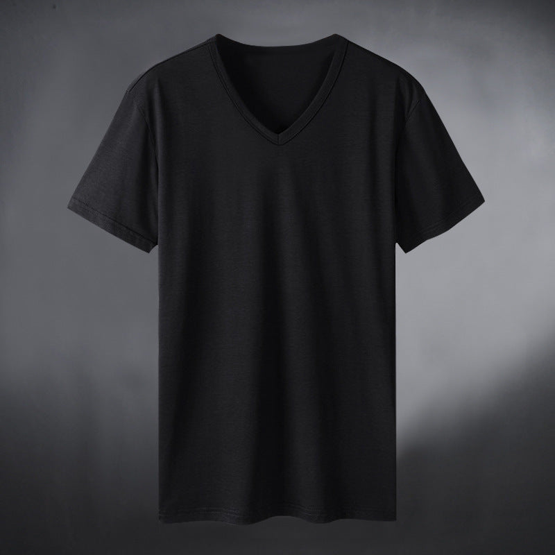 Men's Wear V-neck T-shirt Sports Quick-drying Running Workout Short Sleeve