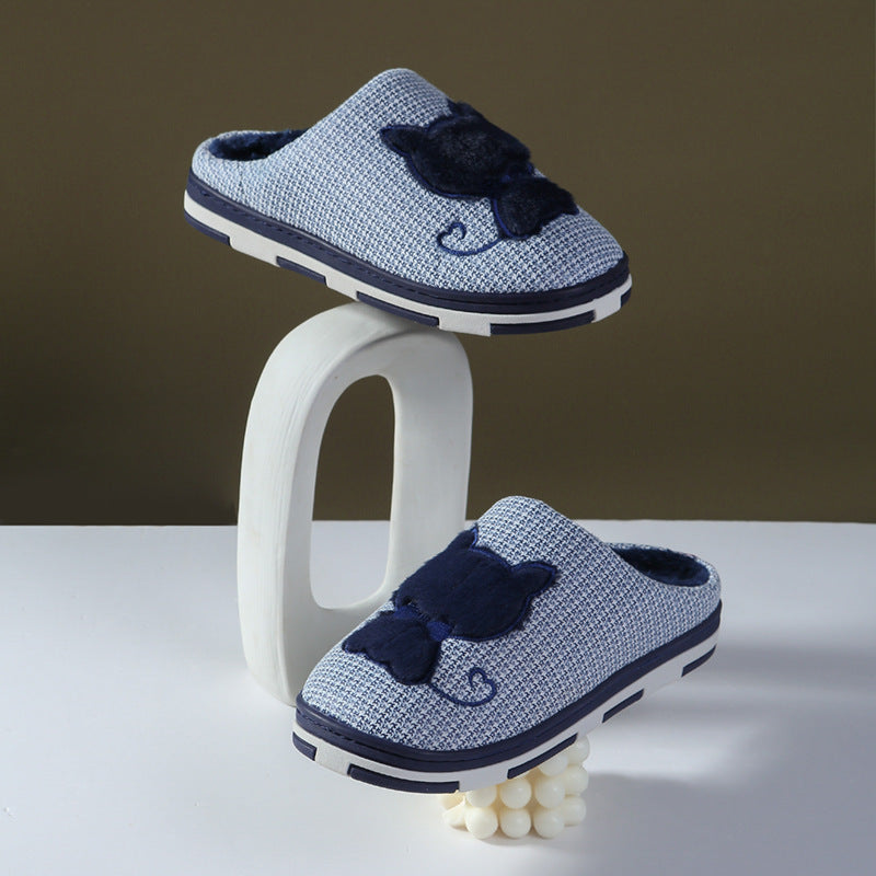 Home Non-slip And Warm Cute Cotton Slippers