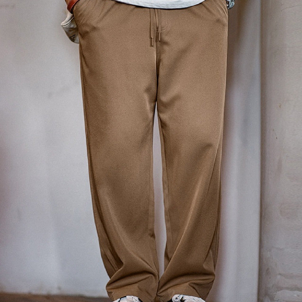 Non-ironing Anti-wrinkle Loose Straight Trousers Men