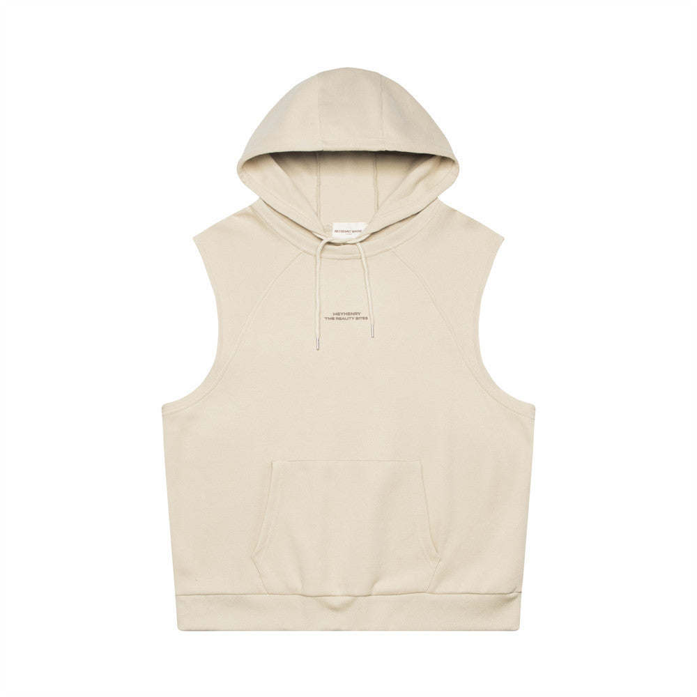 Street Hooded Vest Men's Fashionable Loose Sleeveless