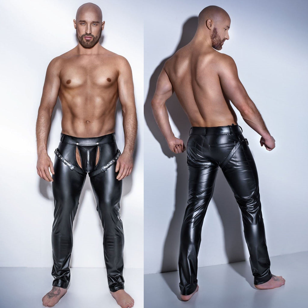 Fashion Personality Leather Men's Tight Trousers