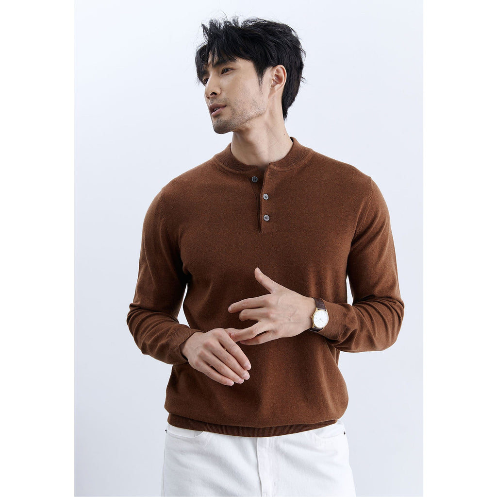 Autumn And Winter New Long-sleeved Knitted Sweater For Men Slim Fit
