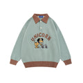 Cartoon Embroidered Knitwear Pullover Men