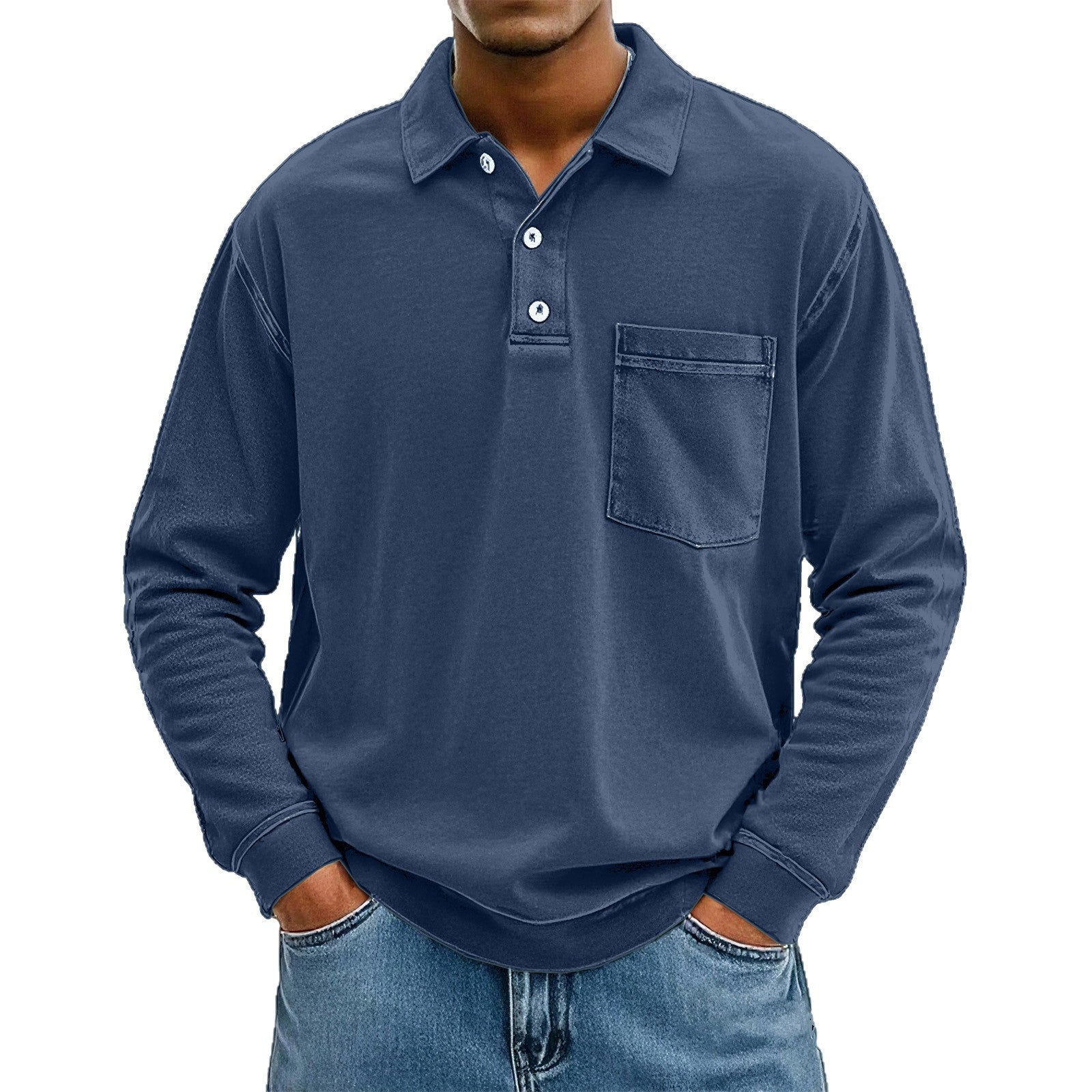 3D Digital Print Men's Button Polo Shirt
