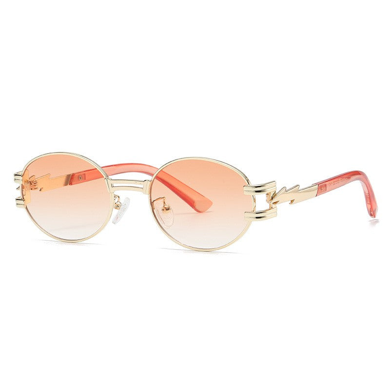 Round Frame Trendy Sun Protection Sunglasses