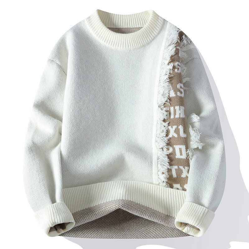 Fashionable Knitted Pullover Men's Long Sleeve