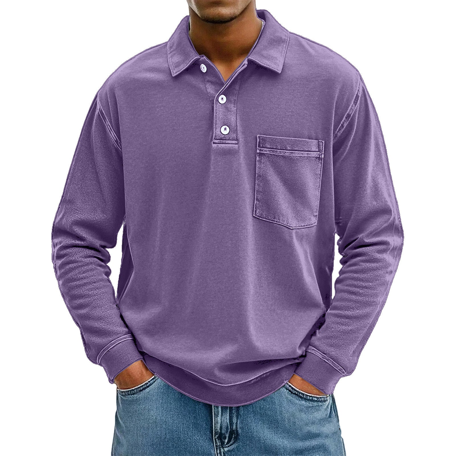 3D Digital Print Men's Button Polo Shirt