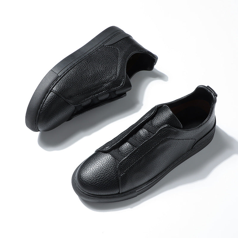 Men's Leather Shoes One Pedal Soft Bottom Gommino