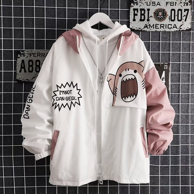 Korean-style Loose Youth Hooded Jacket For Spring And Autumn