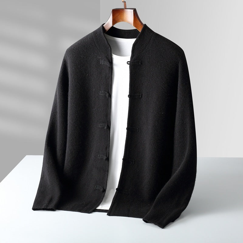 Button Warm Thickened Wool Coat